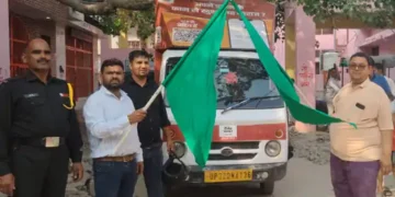 दैनिक भास्कर की ‘प्रधान रेटिंग’ पहल शुरू:अलीगंज में ब्लॉक प्रमुख प्रतिनिधि ने प्रचार वाहन को दिखाई हरी झंडी